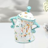 Maxbell Attitude Canister Sassy Teapot with Attitude for Living Room Wedding Kitchen Light Blue