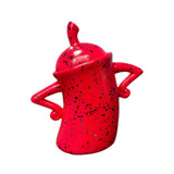 Maxbell Attitude Canister Sassy Teapot with Attitude for Living Room Wedding Kitchen Red