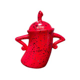 Maxbell Attitude Canister Sassy Teapot with Attitude for Living Room Wedding Kitchen Red