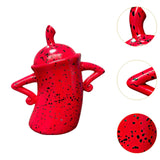 Maxbell Attitude Canister Sassy Teapot with Attitude for Living Room Wedding Kitchen Red