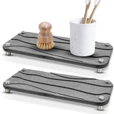 Maxbell 2x Organizer Trays Fashion Sink Caddy Organizer for Countertop Bedroom Plant