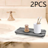 Maxbell 2x Organizer Trays Fashion Sink Caddy Organizer for Countertop Bedroom Plant