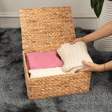 Maxbell 3Pcs Desk Storage Baskets Rustic with Covers for Laundry Room Dorm Farmhouse