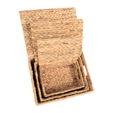 Maxbell 3Pcs Desk Storage Baskets Rustic with Covers for Laundry Room Dorm Farmhouse