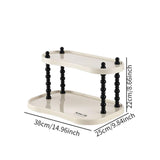 Maxbell Counter Organizer Stand Makeup Organizer Countertop for Bathroom Living Room Rectangle 2Tire 25cm