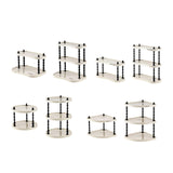 Maxbell Counter Organizer Stand Makeup Organizer Countertop for Bathroom Living Room Rectangle 2Tire 25cm