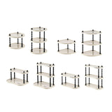 Maxbell Counter Organizer Stand Makeup Organizer Countertop for Bathroom Living Room Rectangle 2Tire 25cm