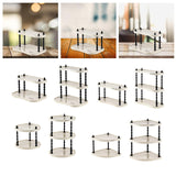 Maxbell Counter Organizer Stand Makeup Organizer Countertop for Bathroom Living Room Rectangle 2Tire 25cm