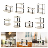 Maxbell Counter Organizer Stand Makeup Organizer Countertop for Bathroom Living Room Rectangle 2Tire 25cm