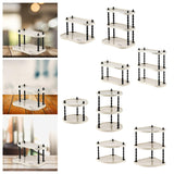 Maxbell Counter Organizer Stand Makeup Organizer Countertop for Bathroom Living Room Rectangle 2Tire 25cm