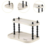 Maxbell Counter Organizer Stand Makeup Organizer Countertop for Bathroom Living Room Rectangle 2Tire 25cm