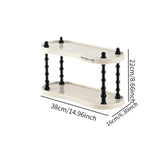 Maxbell Counter Organizer Stand Makeup Organizer Countertop for Bathroom Living Room Rectangle 2Tier 16cm