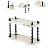 Maxbell Counter Organizer Stand Makeup Organizer Countertop for Bathroom Living Room Rectangle 2Tier 16cm