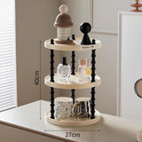 Maxbell Counter Organizer Stand Makeup Organizer Countertop for Bathroom Living Room Round 3 Tier