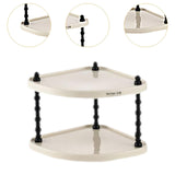 Maxbell Counter Organizer Stand Makeup Organizer Countertop for Bathroom Living Room Triangle 2 Tier