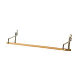 Maxbell Rustic Floating Shelf Wooden Metal Wall Shelf for Farmhouse Restaurant Decor