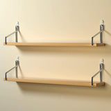 Maxbell Rustic Floating Shelf Wooden Metal Wall Shelf for Farmhouse Restaurant Decor