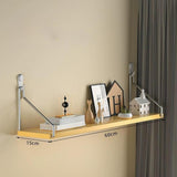 Maxbell Rustic Floating Shelf Wooden Metal Wall Shelf for Farmhouse Restaurant Decor