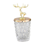 Maxbell Candy Jar with Lid Gift Deer Decorative Jar Organizer for Office Vanity Home