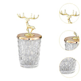 Maxbell Candy Jar with Lid Gift Deer Decorative Jar Organizer for Office Vanity Home