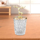 Maxbell Candy Jar with Lid Gift Deer Decorative Jar Organizer for Office Vanity Home