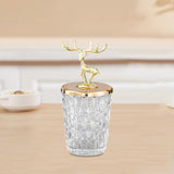 Maxbell Candy Jar with Lid Gift Deer Decorative Jar Organizer for Office Vanity Home