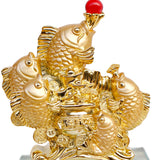 Maxbell Fish Sculpture Feng Shui Ornament Decorative Resin for Office Tabletop Hotel
