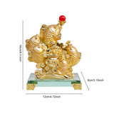 Maxbell Fish Sculpture Feng Shui Ornament Decorative Resin for Office Tabletop Hotel