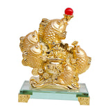 Maxbell Fish Sculpture Feng Shui Ornament Decorative Resin for Office Tabletop Hotel