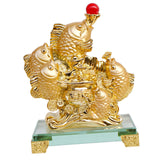 Maxbell Fish Sculpture Feng Shui Ornament Decorative Resin for Office Tabletop Hotel
