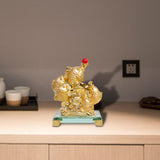 Maxbell Fish Sculpture Feng Shui Ornament Decorative Resin for Office Tabletop Hotel