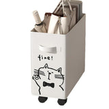 Maxbell Under Desk Utility Cart Mobile Rolling Cart for Kitchen Bedroom Dining Room White