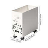 Maxbell Under Desk Utility Cart Mobile Rolling Cart for Kitchen Bedroom Dining Room White