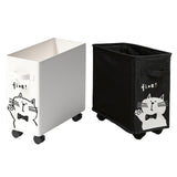 Maxbell Under Desk Utility Cart Mobile Rolling Cart for Kitchen Bedroom Dining Room White