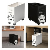 Maxbell Under Desk Utility Cart Mobile Rolling Cart for Kitchen Bedroom Dining Room White