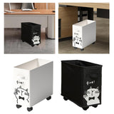 Maxbell Under Desk Utility Cart Mobile Rolling Cart for Kitchen Bedroom Dining Room White