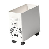 Maxbell Under Desk Utility Cart Mobile Rolling Cart for Kitchen Bedroom Dining Room White