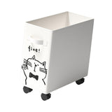 Maxbell Under Desk Utility Cart Mobile Rolling Cart for Kitchen Bedroom Dining Room White
