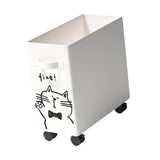 Maxbell Under Desk Utility Cart Mobile Rolling Cart for Kitchen Bedroom Dining Room White