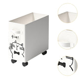 Maxbell Under Desk Utility Cart Mobile Rolling Cart for Kitchen Bedroom Dining Room White