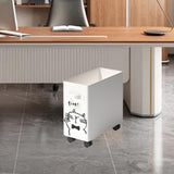Maxbell Under Desk Utility Cart Mobile Rolling Cart for Kitchen Bedroom Dining Room White