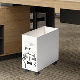Maxbell Under Desk Utility Cart Mobile Rolling Cart for Kitchen Bedroom Dining Room White