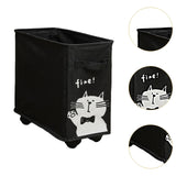 Maxbell Under Desk Utility Cart Mobile Rolling Cart for Kitchen Bedroom Dining Room Black