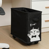 Maxbell Under Desk Utility Cart Mobile Rolling Cart for Kitchen Bedroom Dining Room Black