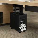 Maxbell Under Desk Utility Cart Mobile Rolling Cart for Kitchen Bedroom Dining Room Black