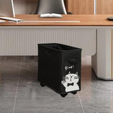 Maxbell Under Desk Utility Cart Mobile Rolling Cart for Kitchen Bedroom Dining Room Black