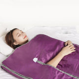 Maxbell Far Infrared Sauna Blanket Practical Waterproof with Zippers Adults Home Use Purple