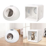 Maxbell Cat Dryer Box Adjustable Wind Speeds Pet Hair Dryer for Kitty Kitten Rabbits Round