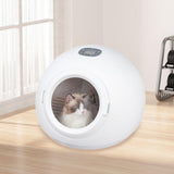 Maxbell Cat Dryer Box Adjustable Wind Speeds Pet Hair Dryer for Kitty Kitten Rabbits Round