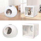 Maxbell Cat Dryer Box Adjustable Wind Speeds Pet Hair Dryer for Kitty Kitten Rabbits Round